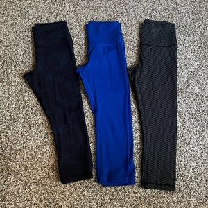 Lot of 3 Lululemon wunder under size 6, 21”